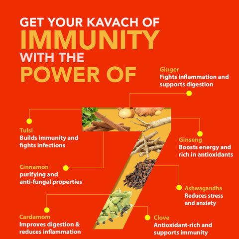 Vikram Kavach Immunity Booster Tea | Get Your Kavah Of Immunity With The Power Of 7