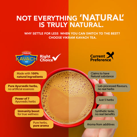 Vikram Kavach Immunity Booster Tea | Made with 100% Natural Ingredients