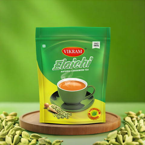 VIKRAM Elaichi CTC Tea | 100% Natural Ground Cardamom blended with Assam Tea -1k