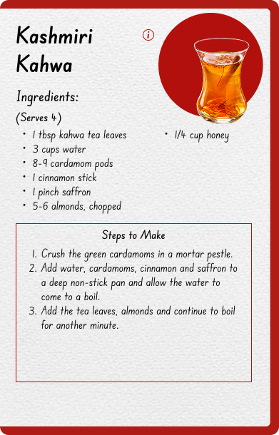 Kashmiri Kahwa recipe spread